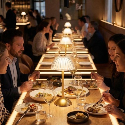 BUFFER® Uzun Mantar Çizgili Model LED Masa Lambası – Dokunmatik, 3 Renk Işık Modlu, Şarjlı Dekoratif Gece Lambası