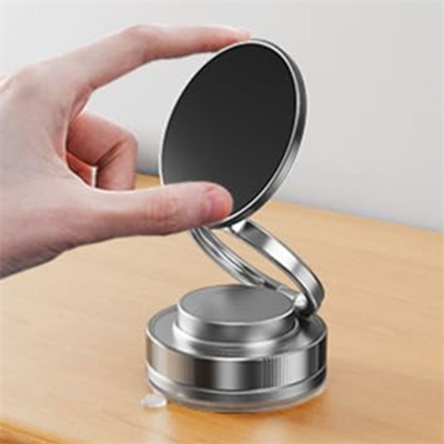 BUFFER® Vakumlu Manyetik Telefon Tutucu – Güçlü Vakum 360° Döner Araç İçi Telefon Standı, Ultra Sabit Manyetik Destekli Mobil Cihaz Aparatı