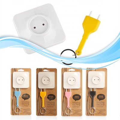 BUFFER® Yapışkanlı Priz Görünümlü Kapı Duvar Tipi Anahtarlık Askılık