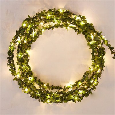 BUFFER® Yapraklı Dekorlu3 Metre Peri Led Pilli Işık Yılbaşı Aydınlatma