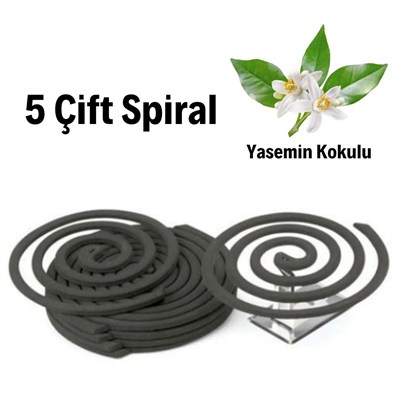 BUFFER® Yasemin Kokulu 5 Çift (10 Adet) Spiral Sinek ve Haşere Kovucu Spiral