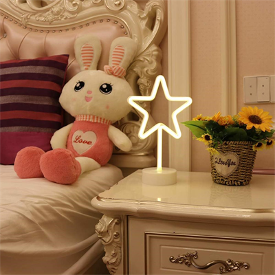 BUFFER® Yıldız Tasarımlı Neon Led Masa Ve Gece Lambası Dekoratif Işık