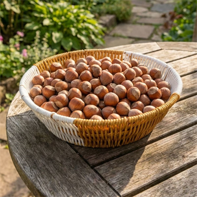 BUFFER® Yuvarlak Çift Renkli Plastik Rattan Ekmek ve Meyve Sepeti - Çok Amaçlı Banyo ve Mutfak Düzenleyici - Yıkanabilir Tezgâh Üstü Organizer