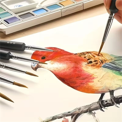 BUFFER®10 Adet Hobi ve Araba Rötüş Fırça Seti – İnce Detay Boyama, Model Yapımı ve Araç Çizik Giderme İçin Çok Amaçlı Fırça Takımı