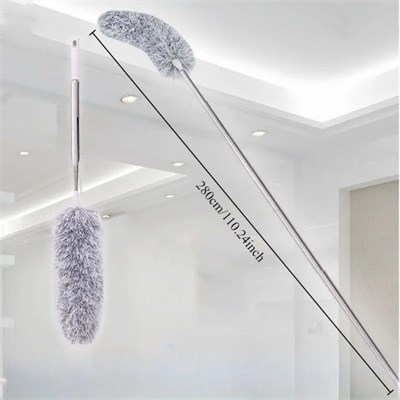 BUFFER®Teleskopik Bükülebilir Köşe Bucak Toz Alma Püskülü Dev Boy 280 cm
