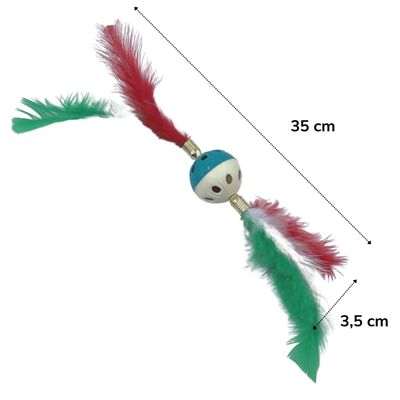 BUFFER®Tüylü PüsküllüKedi OyuncağıDikkat Çekici Renkli Sevimli Evcil Hayvan Oyuncağı