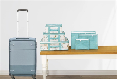 Baby 6lı Desenli Fileli Bavul Valiz İçi Düzenleyici Çok Amaçlı Organizer (yeşil)