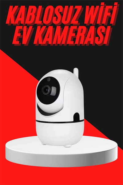 Baby Kamera Kablosuz 720P Beyaz 360 Derece Wifi Kamera Full HD 1080p