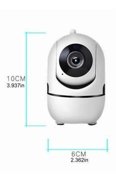 Baby Kamera Kablosuz 720P Beyaz 360 Derece Wifi Kamera Full HD 1080p