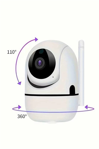 Baby Kamera Kablosuz 720P Beyaz 360 Derece Wifi Kamera Full HD 1080p