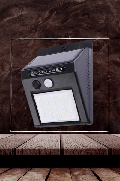 Bahçe Aydınlatma Sensörlü Güneş Enerjili Duvar Lambası 40 Led Işık