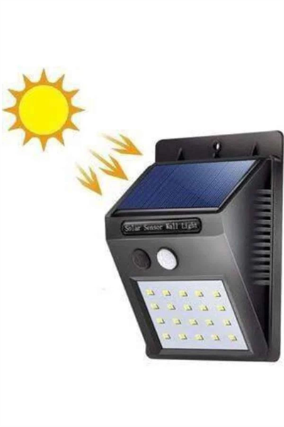 Bahçe Aydınlatması Güneş Enerjili Led Işık Lamba Sensörlü Dekoratif