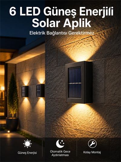 Bahçe Aydınlatması Solar Güneş Enerjili Dekoratik Led Işıklı Lamba