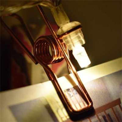 Bakır Renkli Led Işıklı Fotoğraf Asma Işık Süsleme Mandalları Bx40