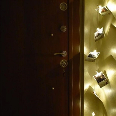 Bakır Renkli Led Işıklı Fotoğraf Asma Işık Süsleme Mandalları Bx40