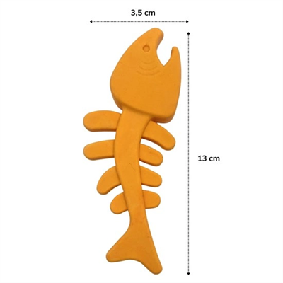 Balık Kemiği İskelet Şekilli Renkli Plastik Kedi Oyuncağı Bx40