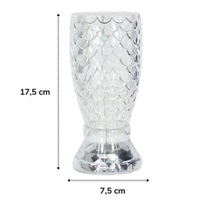 Balık Süzgeç Model USB Şarjlı Kumandalı 16Farklı Işık Modlu Masa Üstü Kristal Akrilik Led (3936)