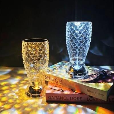 Balık Süzgeç Model USB Şarjlı Kumandalı 16Farklı Işık Modlu Masa Üstü Kristal Akrilik Led (3936)