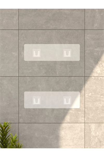 Banyo Duş Rafı 2li Yapışkanlı ve Deliksiz Duş Organizer Suya Dayanıklı Siyah Raf