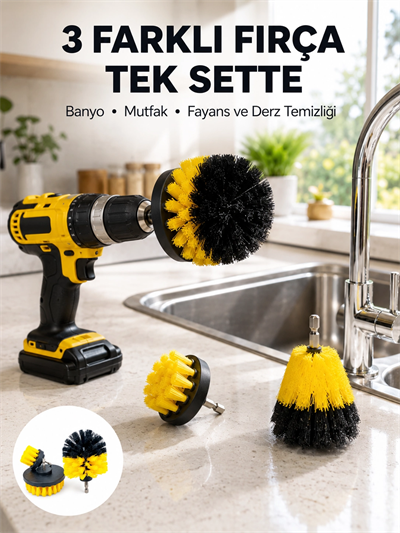 Banyo, Mutfak, Jant ve Fayans Temizliği İçin Uygun Matkap Başlığı