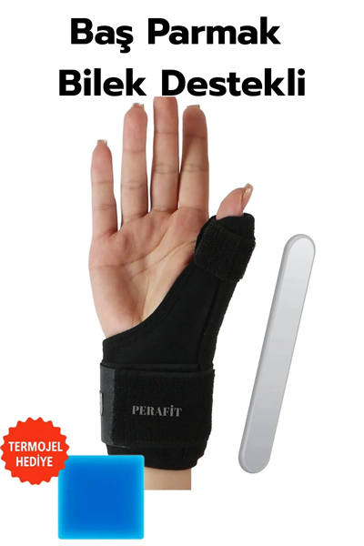 Baş Parmak Ve Bilek Destekli El Bilekliği Metal Atel De Quarvein Termojelli