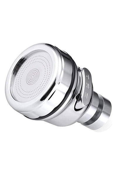 Basınçlı ve Sıçramasız 3 Modlu 360° Döner Krom Musluk Başlığı Evye Lavabo ve Çeşme Batarya Ucu