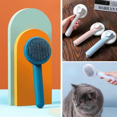 Basmalı Kedi Köpek Tüy Toparlayıcı Masaj Etkili Pet Fırçası (3936)