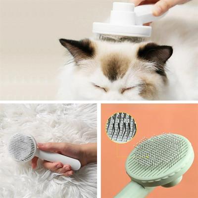 Basmalı Kedi Köpek Tüy Toparlayıcı Masaj Etkili Pet Fırçası (3936)