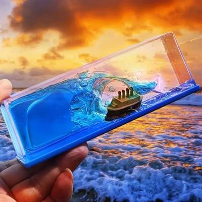 Batmayan Gemi Hediyelik Dekoratif Ev ve Ofis Hediyesi Özel Aşk Gemisi (3936)