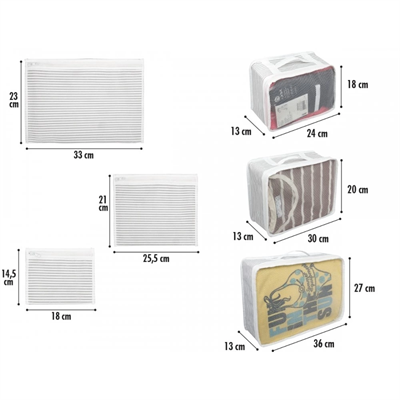 Bavul İçi Organizer Seti - Yatak Odası Organizer Set - Makyaj Organizer Mini Hurçlar (6 Parça)