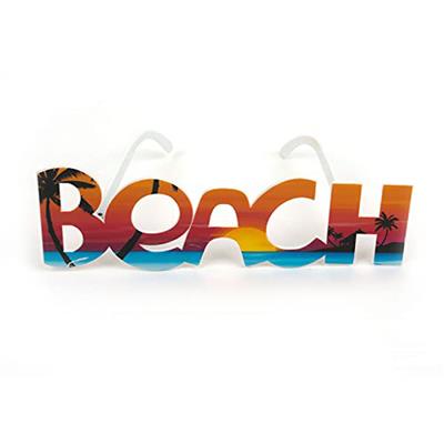 Beach Yazılı Parti Gözlüğü Yaza Merhaba Hawaii Show Gözlüğü 19x6 cm (3936)