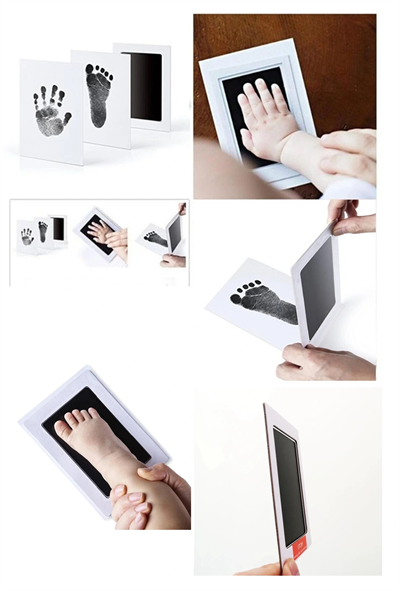 Bebek El Ayak Izi Fotoğraf Çerçevesi El Ayak İzi Kalıbı Seti