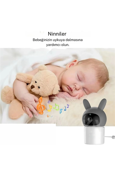 Bebek Kamerası Kumandalı Monitörlü Karşılıklı Konuşma Özellikli , Hatırlatıcılı Ip Bebek Kamerası