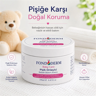Bebek Pişik Giderici Bariyer Krem Onarıcı Yoğun Cilt Bakım Kremi Çinko Oksit Lanolin