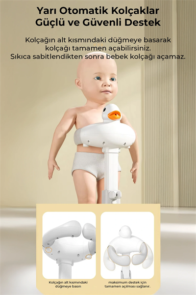 Bebek Yıkama Yardımcısı Ayarlanabilir Yükseklikli Ergonomik Bebek Banyo Ördekli