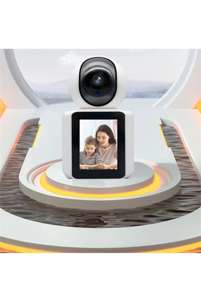 Bebek odası kamerası LCD ekranlı 1080P IP beyaz 2 yıl garantili gece görüşlü - Var Canlı İzleme