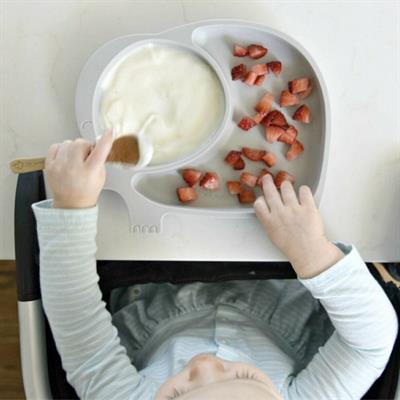 Bebek ve Çocuk için Sevimli Fil Model Desenli Yemek Bebek Mama Kabı Bölmeli Tabak (3936)