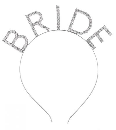 Bekarlığa Veda Mega Boy Kristal Taşlı Gümüş Bride Taç Gelin Tacı 20X21 cm (3936)