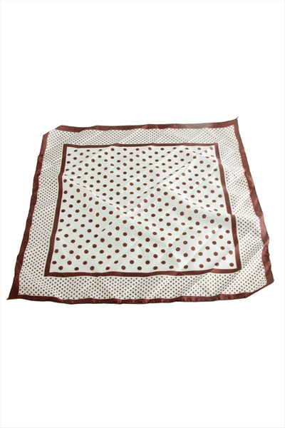 Benek Desenli Zr Saten Fular 50*50 cm