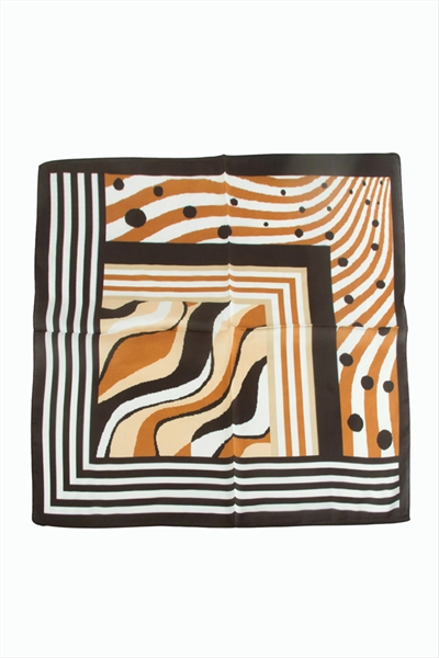 Benekli Desenli Zr Şifon Fular 50*50 cm