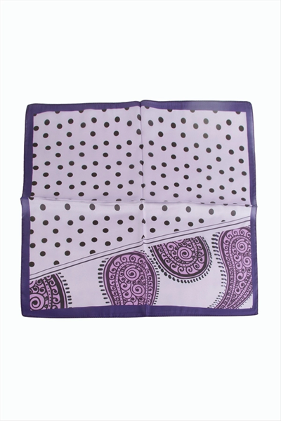 Benekli Desenli Zr Şifon Fular 50*50 cm