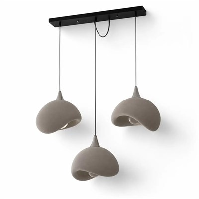 Beton Görünümlü 3d Pla Plastik İskandinav Tarz Sarkıt Avize – Salon Ve Cafe İçin 61-70 Cm Beyaz