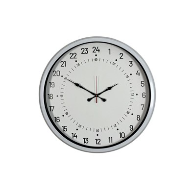 Beyaz 24 Saat Göstergeli Duvar Saati