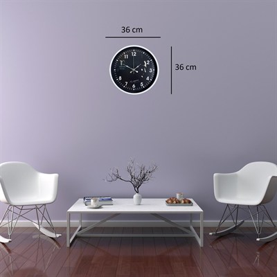 Beyaz 36 Cm Atatürk Modern Tasarım Duvar Saati