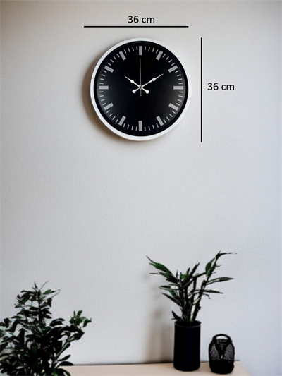 Beyaz 36 Cm Modern Duvar Saati