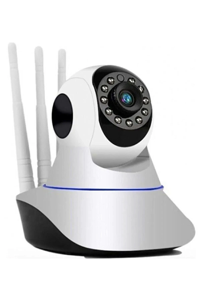 Beyaz 360° wifi ip güvenlik kamera gece görüşlü sensörlü SD kart destekli HD kayıt H.264