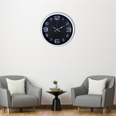 Beyaz 40 Cm Metal Modern Duvar Saati