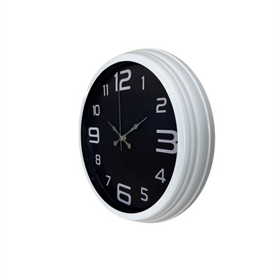 Beyaz 40 Cm Metal Modern Duvar Saati