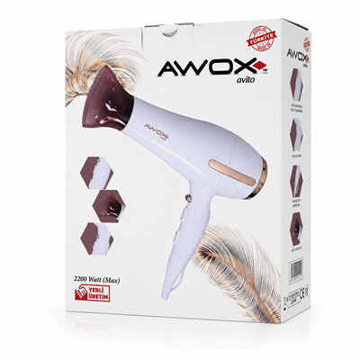 Beyaz Avito Saç Kurutma Makinesi 2200w 1407 Bx40