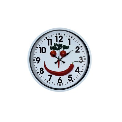 Beyaz Chef Smile 36 Cm Duvar Saati